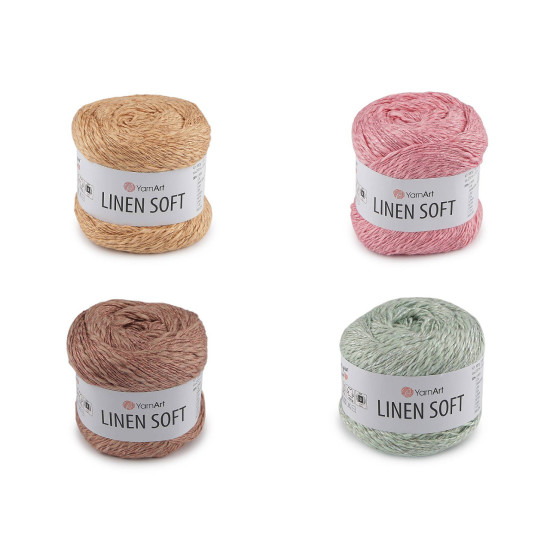 Pelote de laine linen soft, 100 g - Rose clair (4 Pièces) Pelote de laine linen soft, 100 g - Rose clair (4 Pièces)