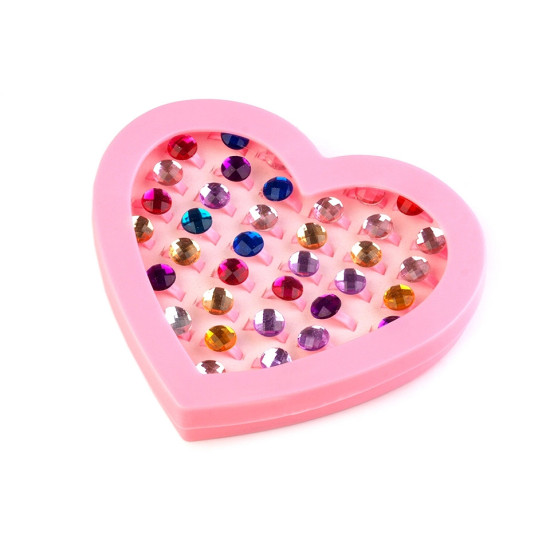 Girls rings - assorted mix - Mix (36 Pieces)