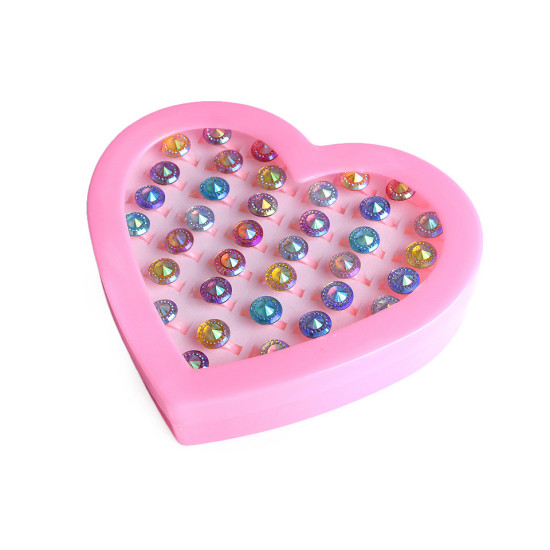 Girls rings - assorted mix - Mix (36 Pieces)