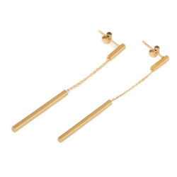 Pendientes colgantes de acero inoxidable - Oro (1 Par)
