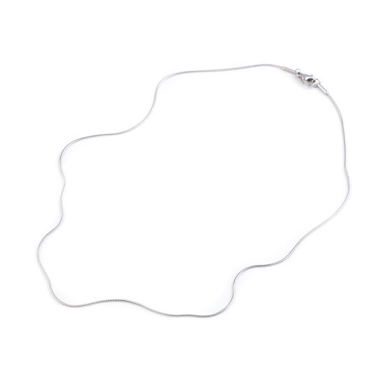 Catenina a serpente, in acciaio inox - Argento (12 Pezzi) Catenina a serpente, in acciaio inox - Argento (12 Pezzi)