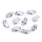 Clip on earring finding 10x18 mm - Platinum (250 Pieces)