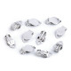 Clip on earring finding 10x18 mm - Platinum (10 Pieces)