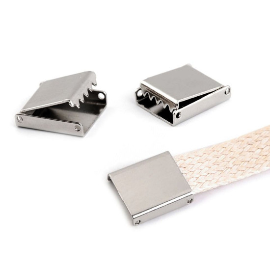 Końcówka do płaskiego sznurka 10 mm - Platyna (10 Sztuki) Końcówka do płaskiego sznurka 10 mm - Platyna (10 Sztuki)