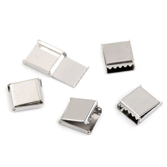 Końcówka do płaskiego sznurka 10 mm - Platyna (10 Sztuki) Końcówka do płaskiego sznurka 10 mm - Platyna (10 Sztuki)