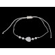 Shamballa bracelet pearl heart - Blue light (1 Piece)