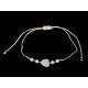 Shamballa bracelet pearl heart - Blue light (1 Piece)