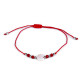 Shamballa bracelet pearl heart - Blue light (1 Piece)