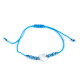 Shamballa bracelet pearl heart - Blue light (1 Piece)