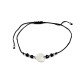 Shamballa bracelet pearl heart - Blue light (1 Piece)