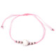 Shamballa bracelet pearl heart - Blue light (1 Piece)