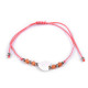 Shamballa bracelet pearl heart - Blue light (1 Piece)