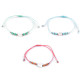 Shamballa bracelet pearl heart - Blue light (1 Piece)
