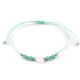 Shamballa bracelet pearl heart - Blue light (1 Piece)