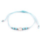 Shamballa bracelet pearl heart - Blue light (1 Piece)