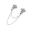 Broche à pinces avec strass et fausses perles - Cristal (1 Pièce)