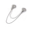 Broche à pinces avec strass et fausses perles - Cristal (1 Pièce)