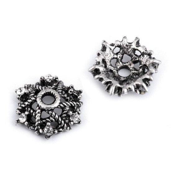 Metallendstück mit geschliffenen steinen ø11 mm - Platine (4 Stücke) Metallendstück mit geschliffenen steinen ø11 mm - Platine (4 Stücke)