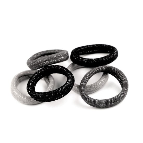 Elastic hair bands width lurex - Powder (1 Card)