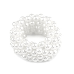 Gumka do włosów z perełkami - White (1 Sztuka)