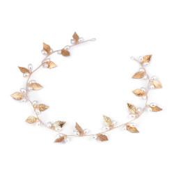 Accesoriu de păr cu perle - Auriu (1 Bucată)