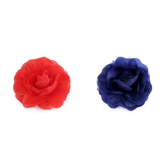 Brosche / verzierung rose ø10 cm - Rot (5 Stücke)