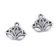 Metal charm lotus 15x17 mm - Platinum (10 Pieces)