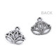 Metal charm lotus 15x17 mm - Platinum (10 Pieces)