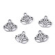 Metal charm lotus 15x17 mm - Platinum (10 Pieces)