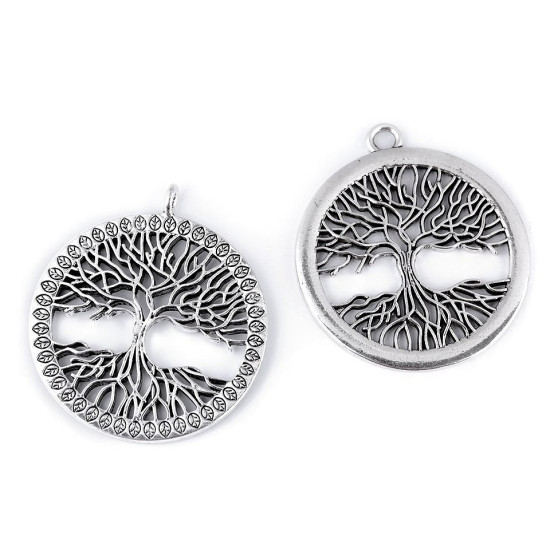 Zawieszka duża drzewo życia ø41 mm - Platyna (1 Sztuka) Zawieszka duża drzewo życia ø41 mm - Platyna (1 Sztuka)