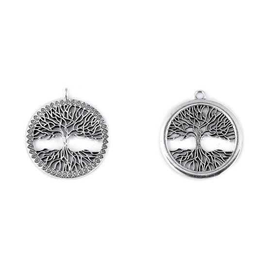 Zawieszka duża drzewo życia ø41 mm - Platyna (1 Sztuka) Zawieszka duża drzewo życia ø41 mm - Platyna (1 Sztuka)