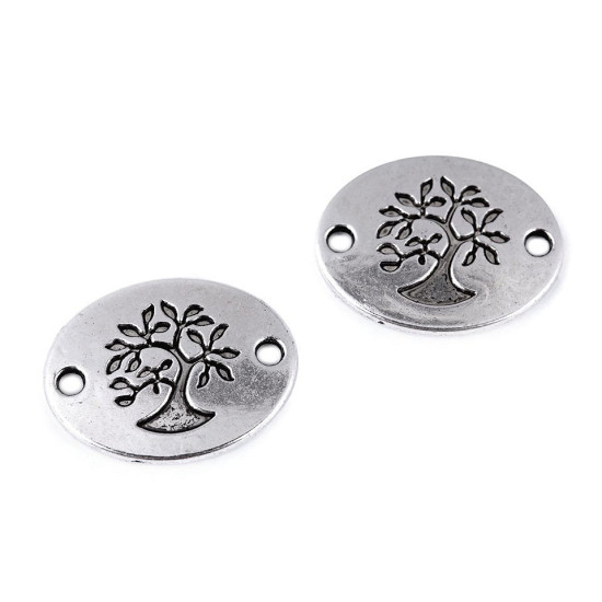Felvarrható darab az élet fája 17x22 mm köztes - Platina (4 Darabok) Felvarrható darab az élet fája 17x22 mm köztes - Platina (4 Darabok)