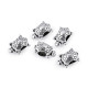 Koraliki metalowe żółw 10x14 mm - Platyna (5 Sztuki) Koraliki metalowe żółw 10x14 mm - Platyna (5 Sztuki)