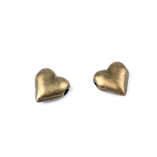 Koraliki metalowe serduszka 8x8 mm - Złoty (10 Sztuki) Koraliki metalowe serduszka 8x8 mm - Złoty (10 Sztuki)