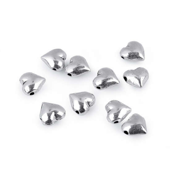 Koraliki metalowe serduszka 8x8 mm - Złoty (10 Sztuki) Koraliki metalowe serduszka 8x8 mm - Złoty (10 Sztuki)