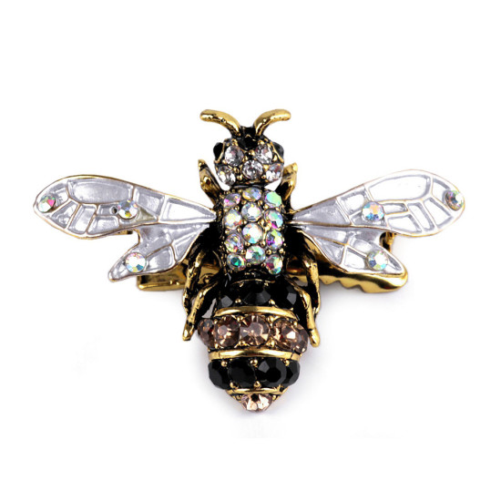 Brosche / verzierung mit geschliffenen steinchen biene - Gold (1 Stück) Brosche / verzierung mit geschliffenen steinchen biene - Gold (1 Stück)