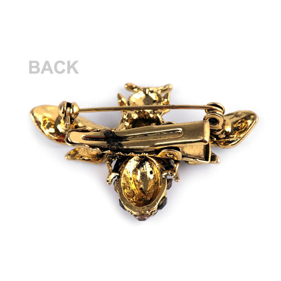 Brosche / verzierung mit geschliffenen steinchen biene - Gold (1 Stück) Brosche / verzierung mit geschliffenen steinchen biene - Gold (1 Stück)