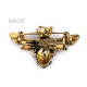 Brosche / verzierung mit geschliffenen steinchen biene - Gold (1 Stück) Brosche / verzierung mit geschliffenen steinchen biene - Gold (1 Stück)