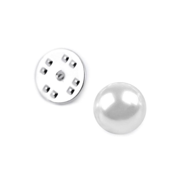 Perełka ozdobna / broszka / pins - White (1 Sztuka) Perełka ozdobna / broszka / pins - White (1 Sztuka)