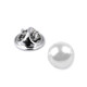 Perełka ozdobna / broszka / pins - White (1 Sztuka) Perełka ozdobna / broszka / pins - White (1 Sztuka)