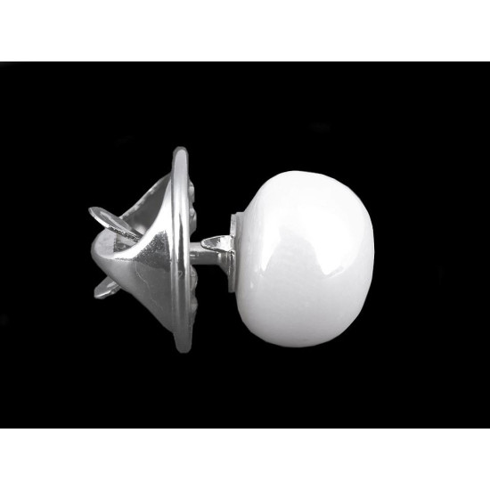 Perełka ozdobna / broszka / pins - White (1 Sztuka) Perełka ozdobna / broszka / pins - White (1 Sztuka)