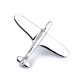 Broszka / pins gitara, samolot - Platyna (6 Sztuki)