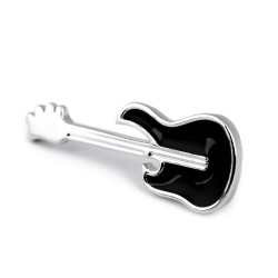 Broszka / pins gitara, samolot - Czarny (1 Sztuka)