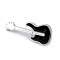 Broszka / pins gitara, samolot - Czarny (1 Sztuka)