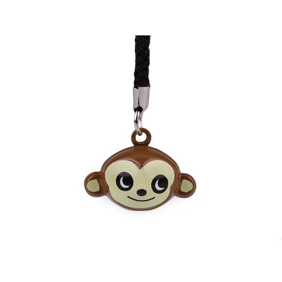 Fityegő kulcsra csengettyű, pingvin, panda, smajli, egér, majom - Fehér (1 Darab) Fityegő kulcsra csengettyű, pingvin, panda, smajli, egér, majom - Fehér (1 Darab)