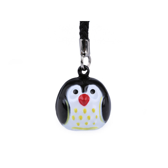 Fityegő kulcsra csengettyű, pingvin, panda, smajli, egér, majom - Fehér (1 Darab) Fityegő kulcsra csengettyű, pingvin, panda, smajli, egér, majom - Fehér (1 Darab)