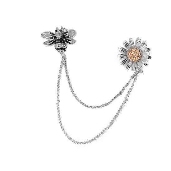 Broszka / ozdobne zapięcie z szlifowanymi kamyczkami skrzydło, kwiatek - Crystal (12 Sztuki) Broszka / ozdobne zapięcie z szlifowanymi kamyczkami skrzydło, kwiatek - Crystal (12 Sztuki)