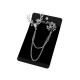 Broszka / ozdobne zapięcie z szlifowanymi kamyczkami skrzydło, kwiatek - Crystal (12 Sztuki) Broszka / ozdobne zapięcie z szlifowanymi kamyczkami skrzydło, kwiatek - Crystal (12 Sztuki)