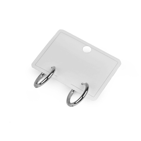 Orecchini creoli in acciaio inox - Argento (1 Paio)