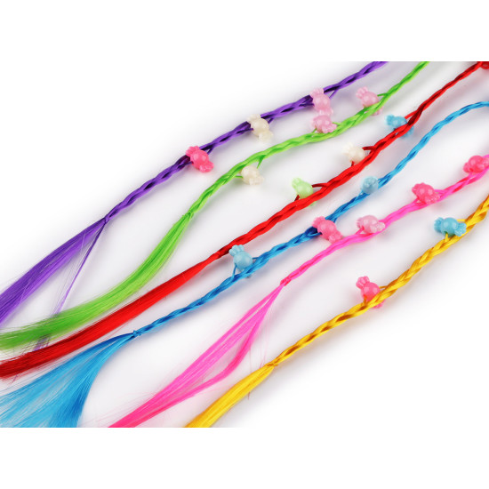 Dopinki warkoczyki / pasemka z koralikami - Mix (12 Sztuki) Dopinki warkoczyki / pasemka z koralikami - Mix (12 Sztuki)